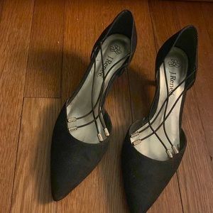 J. Reneé black dress shoes with a bit of a glitter great black tie